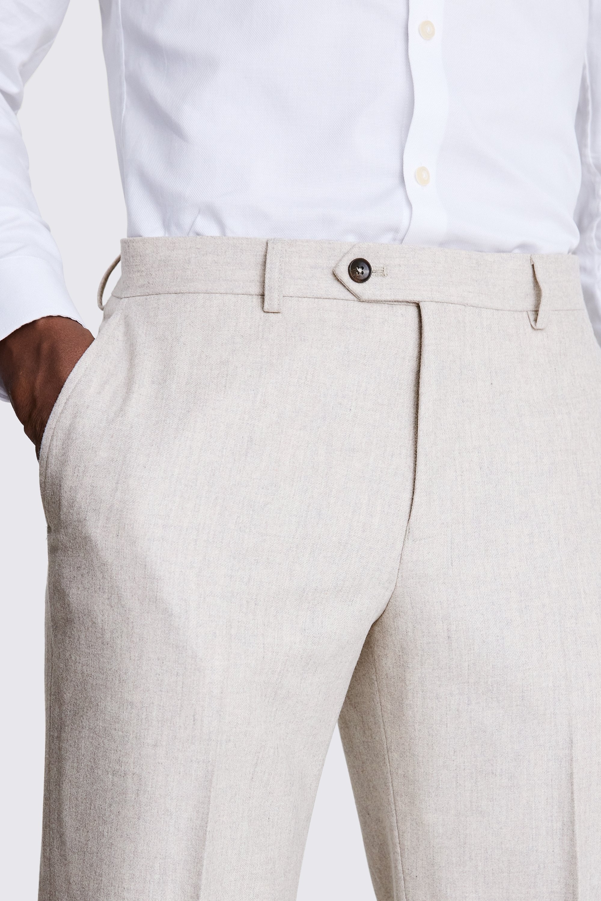 Italian Slim Fit Guabello Taupe Puppytooth Trousers    Buy Online at Moss