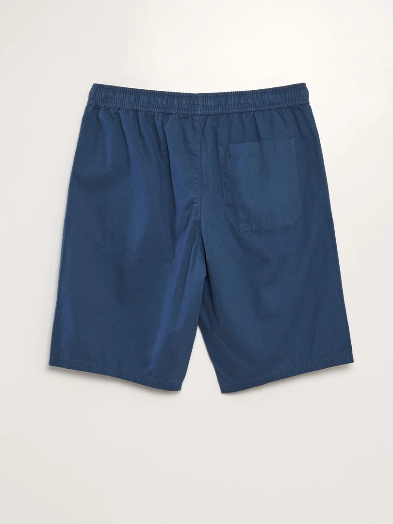 Bermuda chino avec taille élastiquée BLEU
