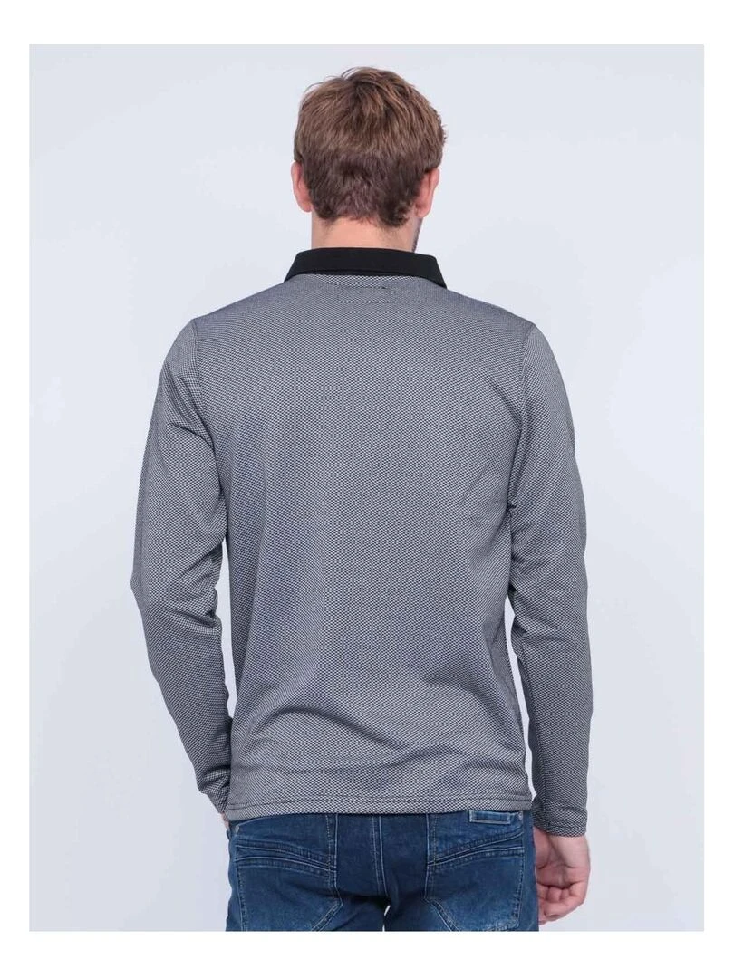 Polo manches longues pur coton PEPETO Noir