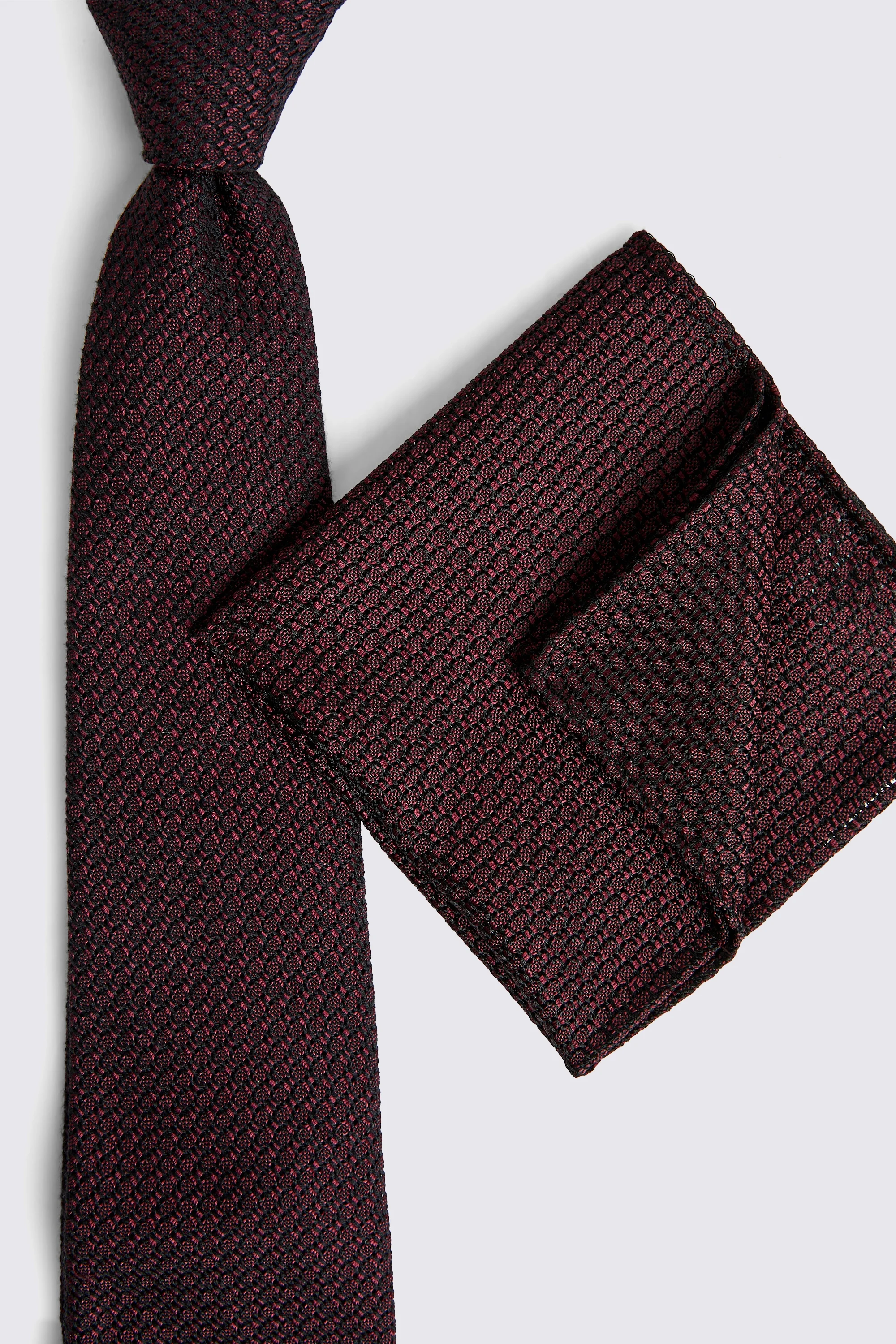 Burgundy Grenadine Pocket Square   Buy Online at Moss