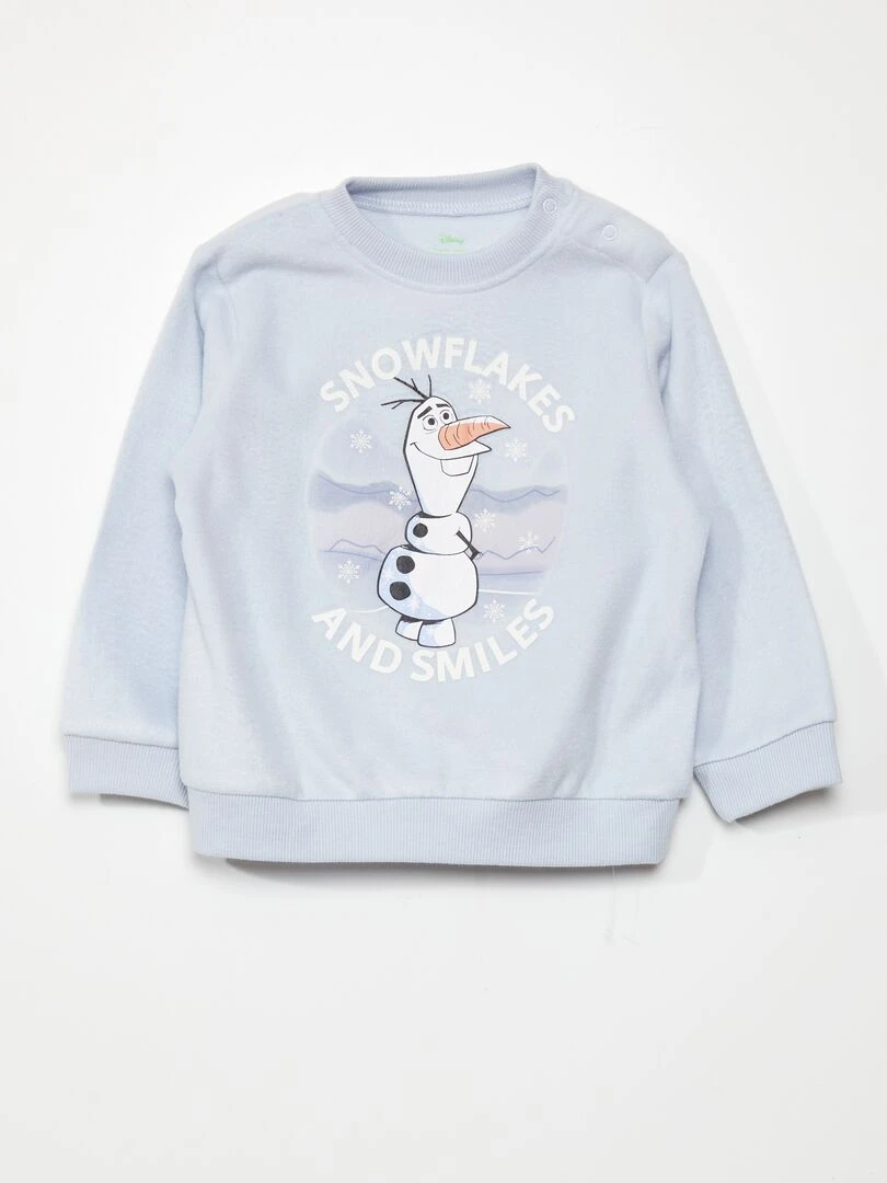 Pyjama long   imprimé 'Olaf'   2 pièces   Bleu ciel