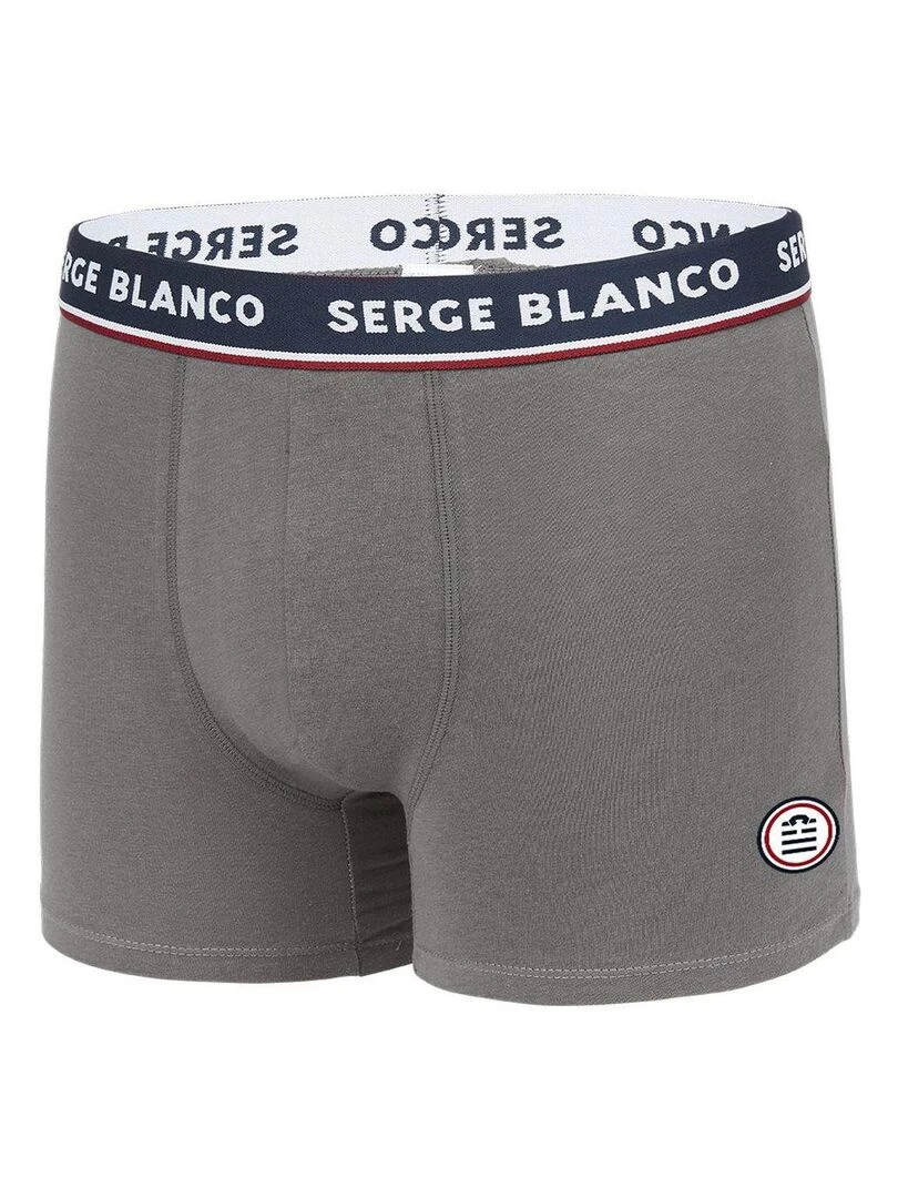 Lot de 4 Boxers Serge Blanco coton homme French Serge Blanco   Noir