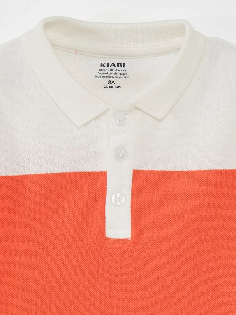 Polo à motif Orange