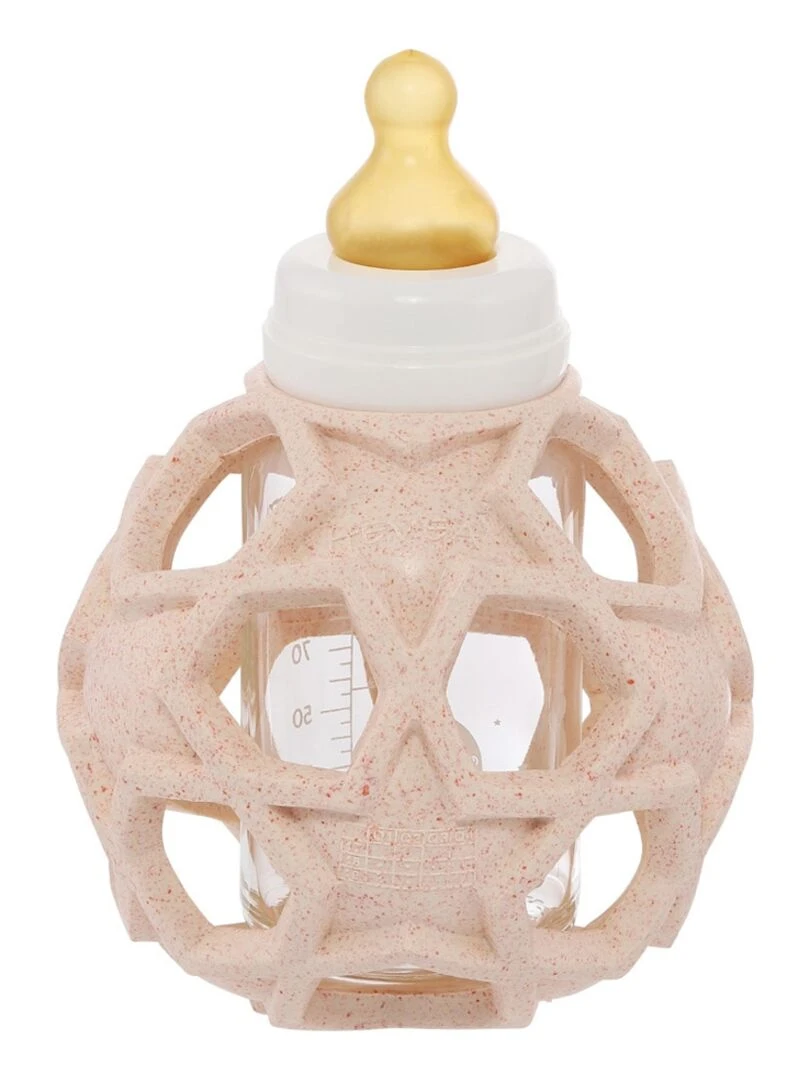 Biberon en verre 2 en 1 Star Ball 120ml Peach Rose