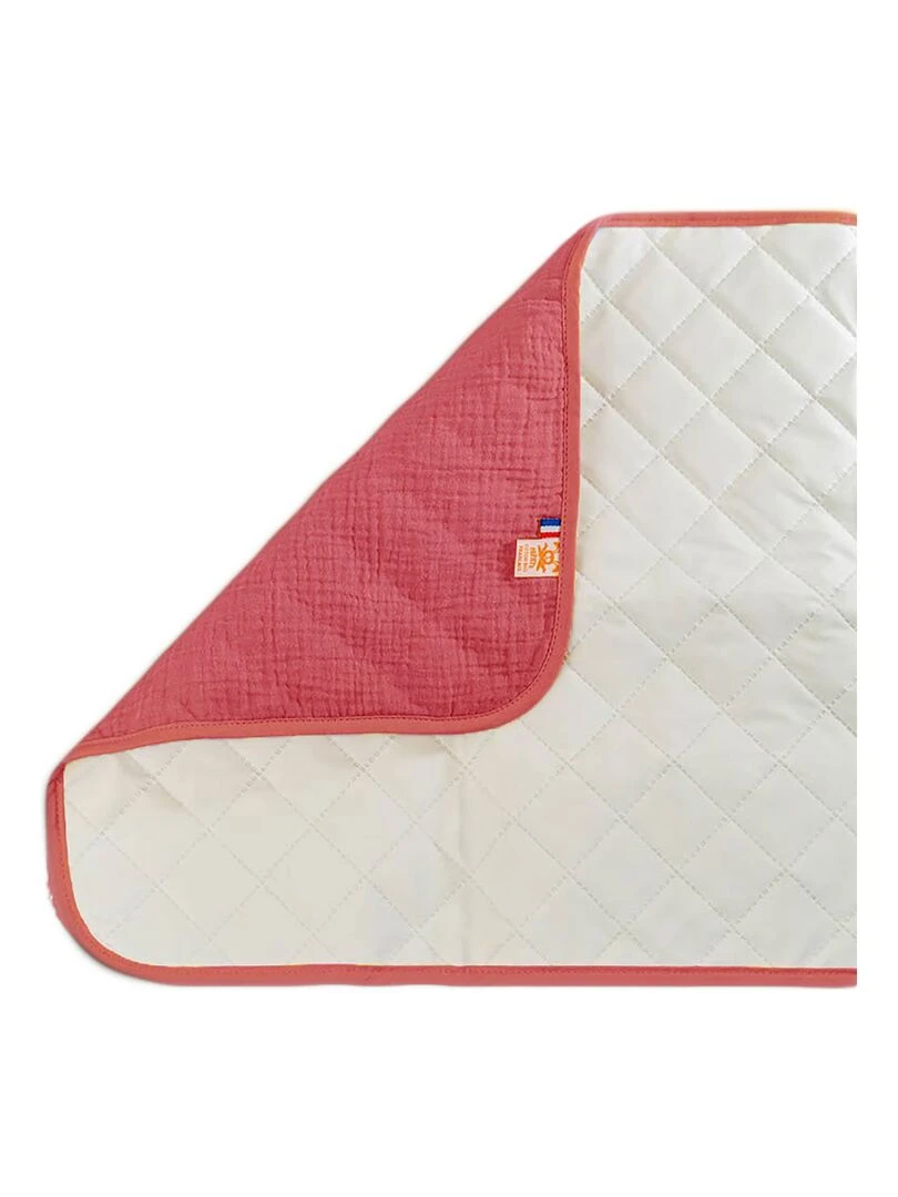 Tapis à Langer Nomade Lubiana en Coton Bio Fraise Rouge