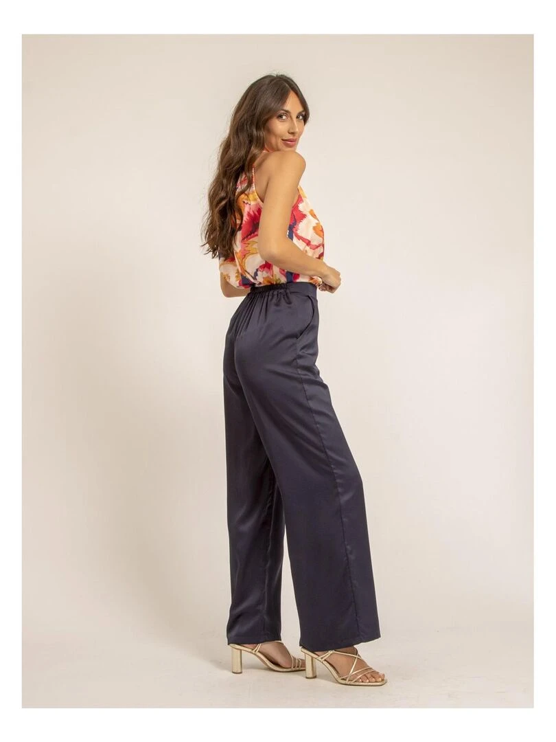 Pantalon fluide EDUARDA   Bleu marine