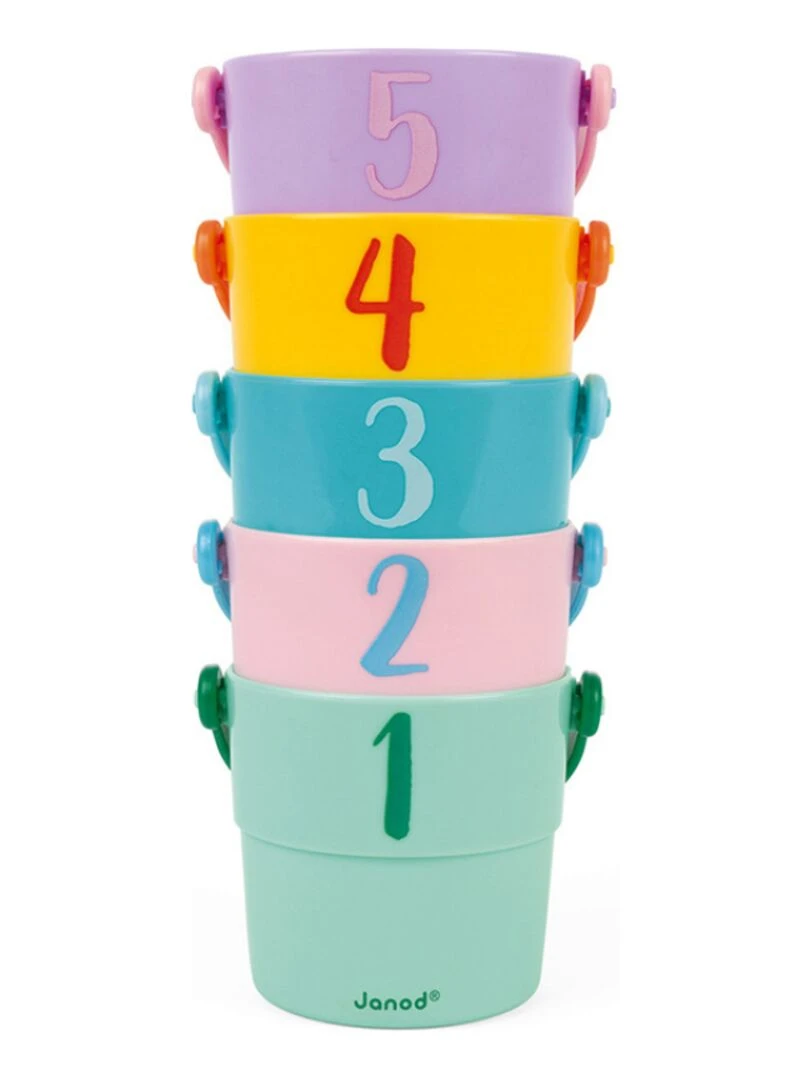 Lot de 5 seaux d'activités pour le bain   Multicolore