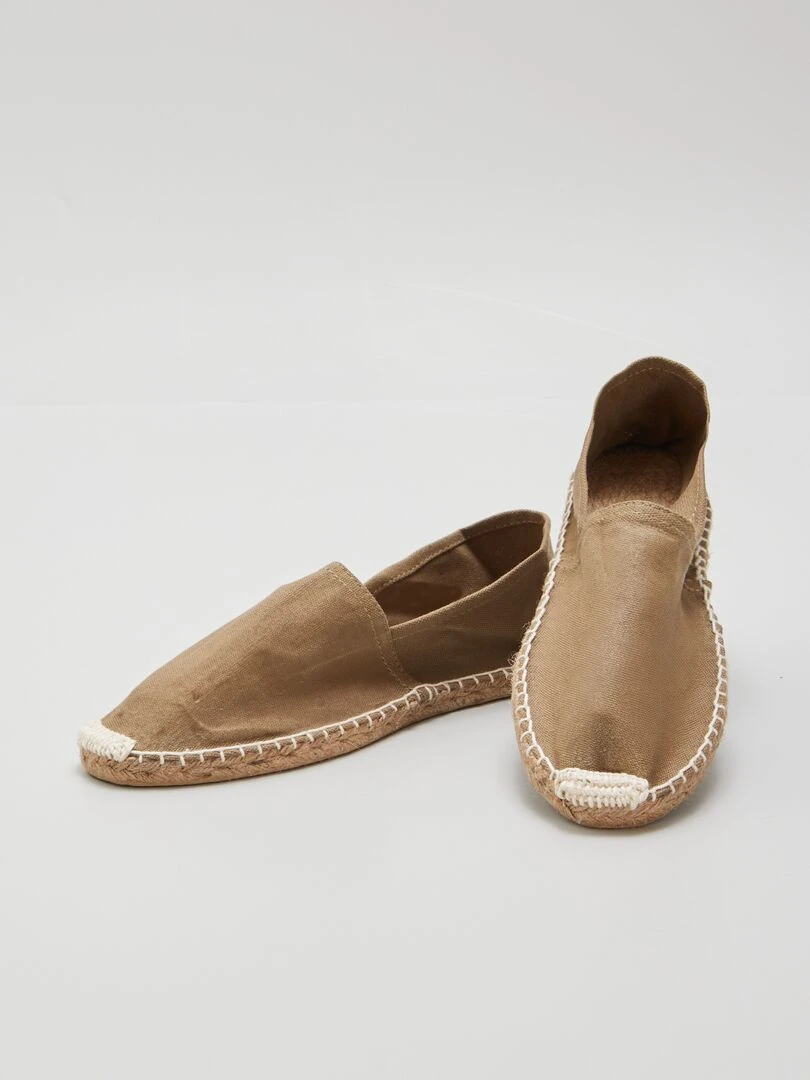 Espadrilles en toile   Kaki