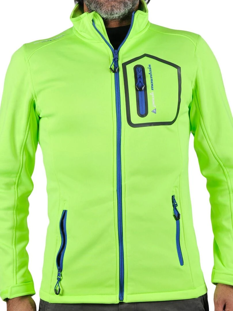 Blouson polar shell homme CRISTOM PEAK MOUNTAIN Vert