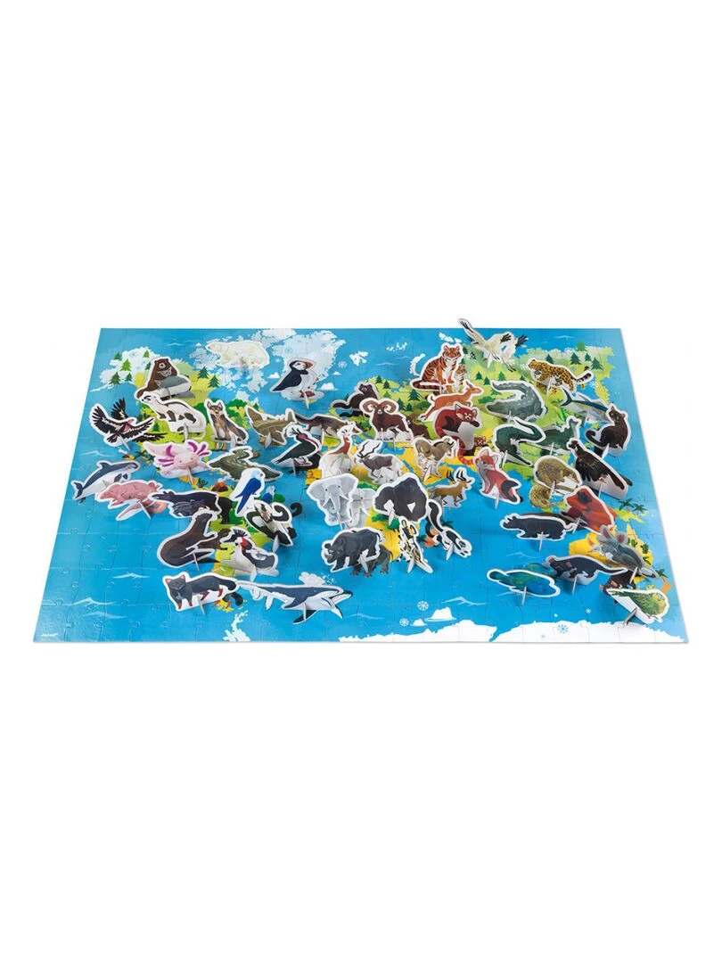 Puzzle Éducatif Géant Les Animaux Menacés (200 Pièces) N/A