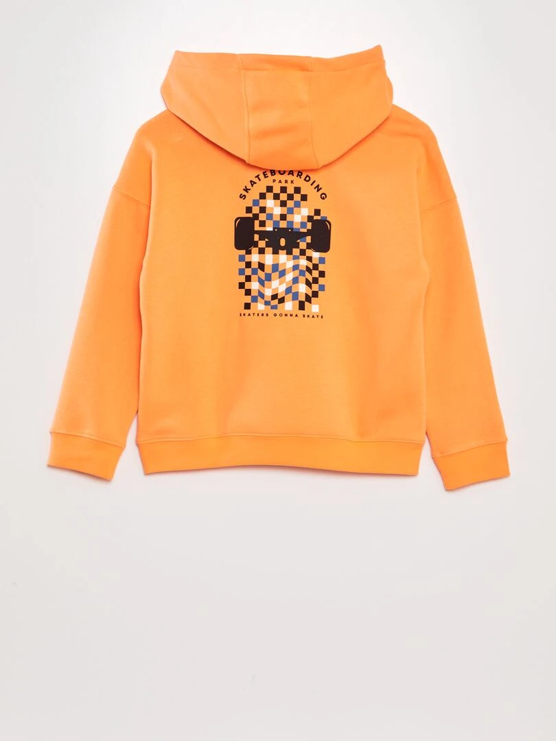 Sweat à capuche animé Orange