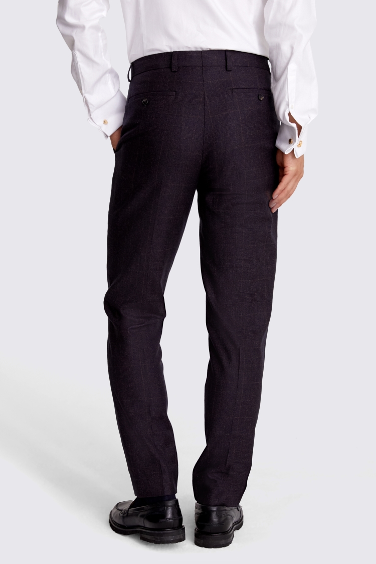 Italian Tailored Fit Port Check Trousers Buy Online at Moss