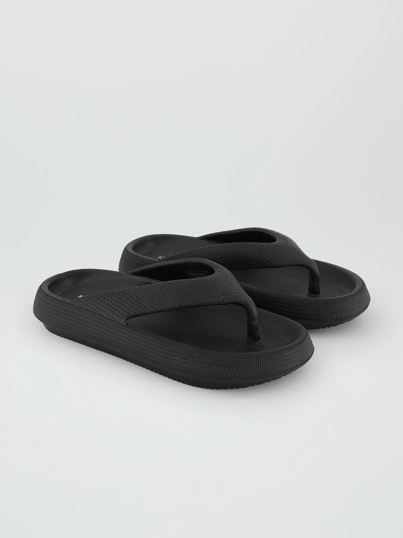 Tongs à semelles épaisses Noir