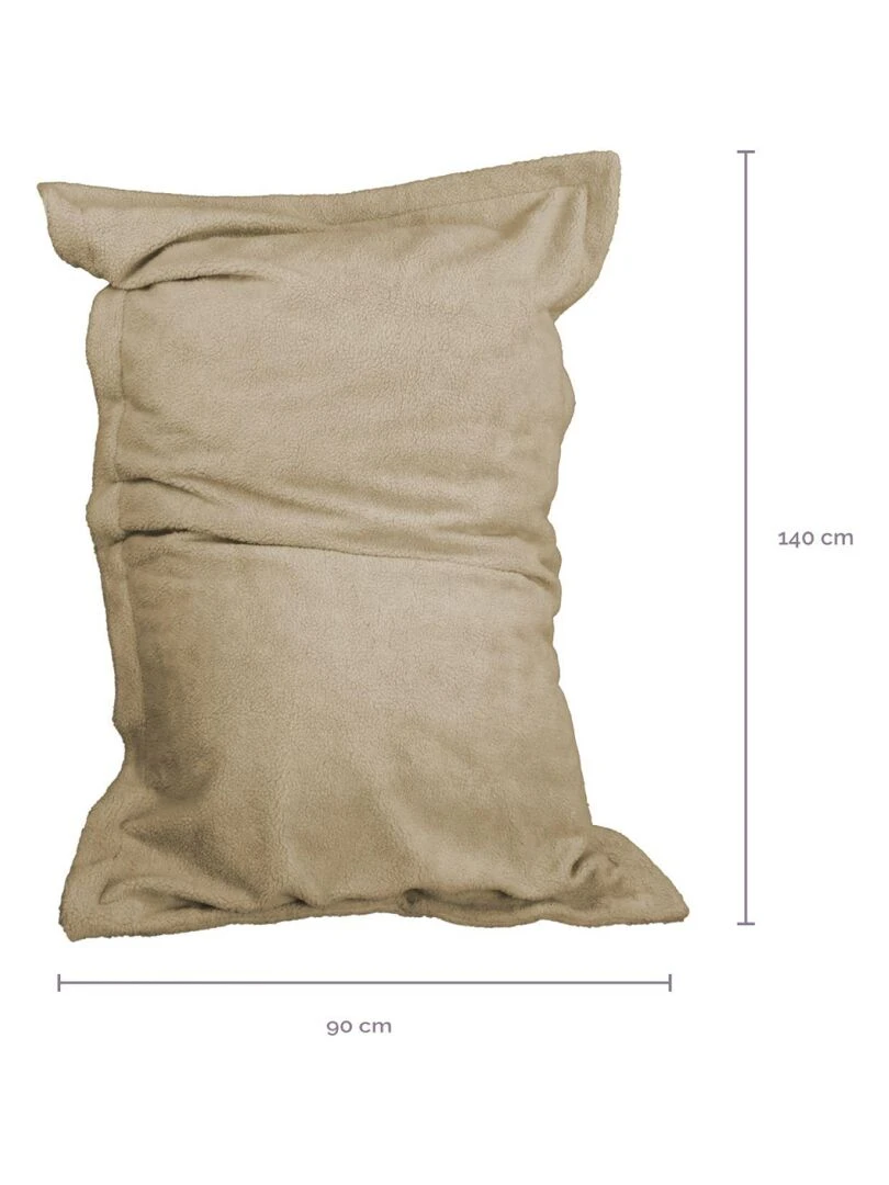 Pouf fauteuil d'intérieur déhoussable Sherpa Vivezen Beige