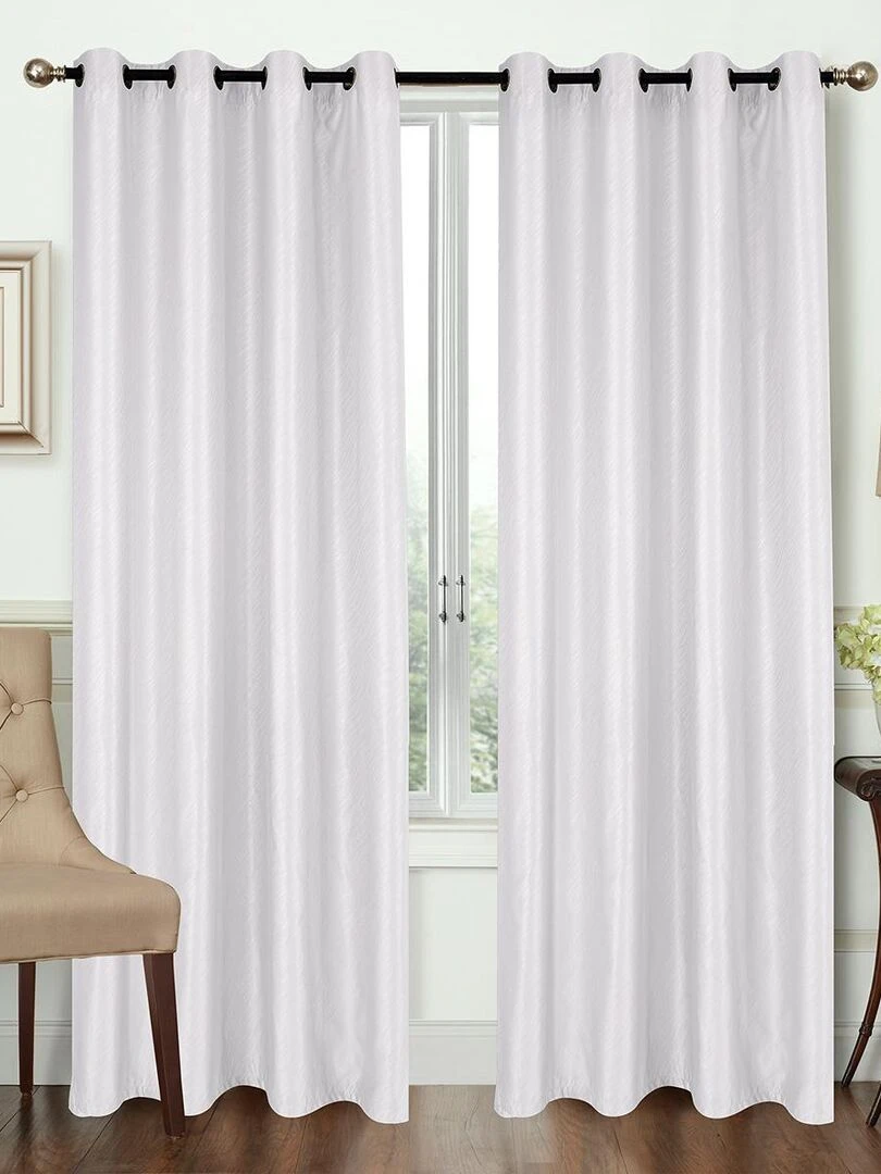 Paire de rideaux obscurcissants "zèbre" Blanc
