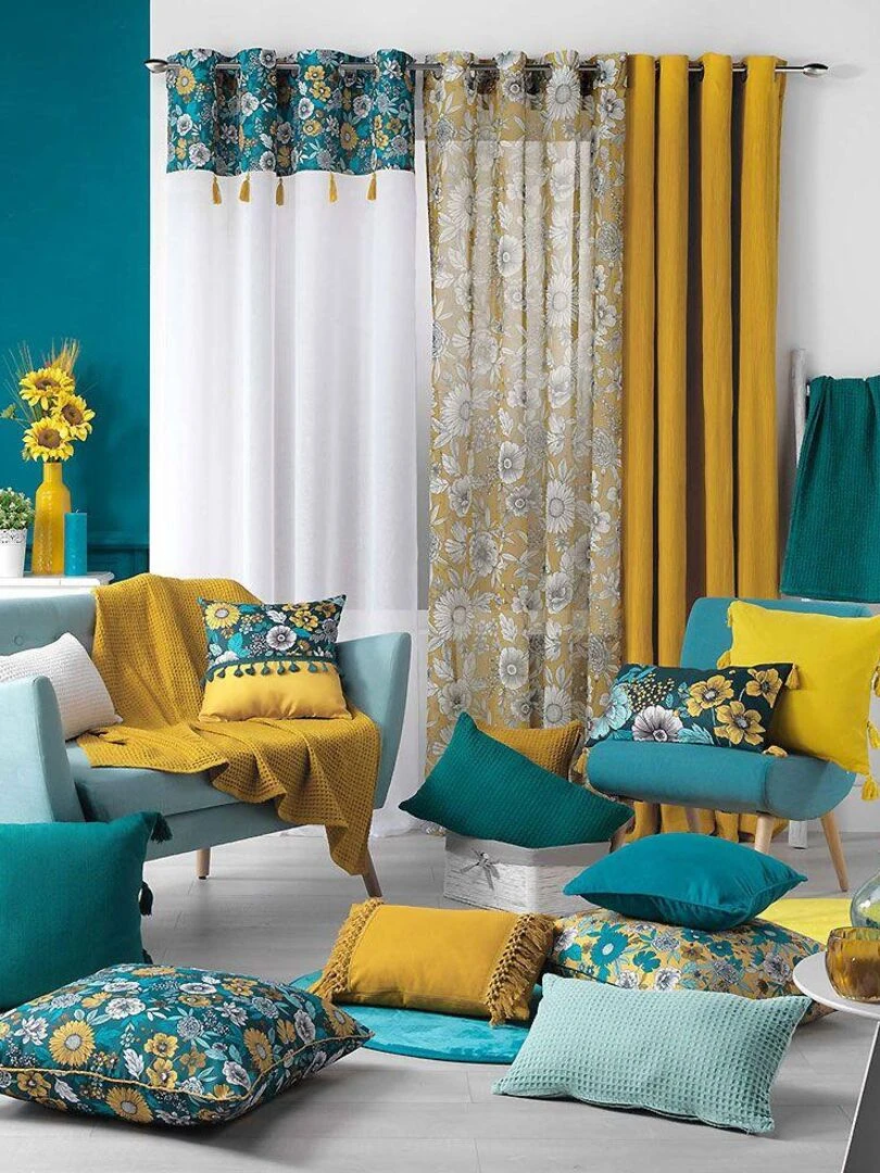 Coussin déco Tasselina Jaune