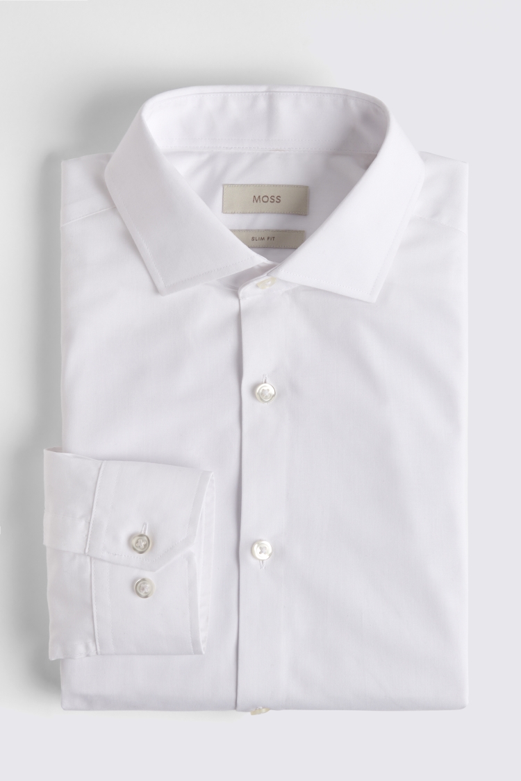 Tailored Fit Sky Twill Non-Iron Shirt   Buy Online at Moss