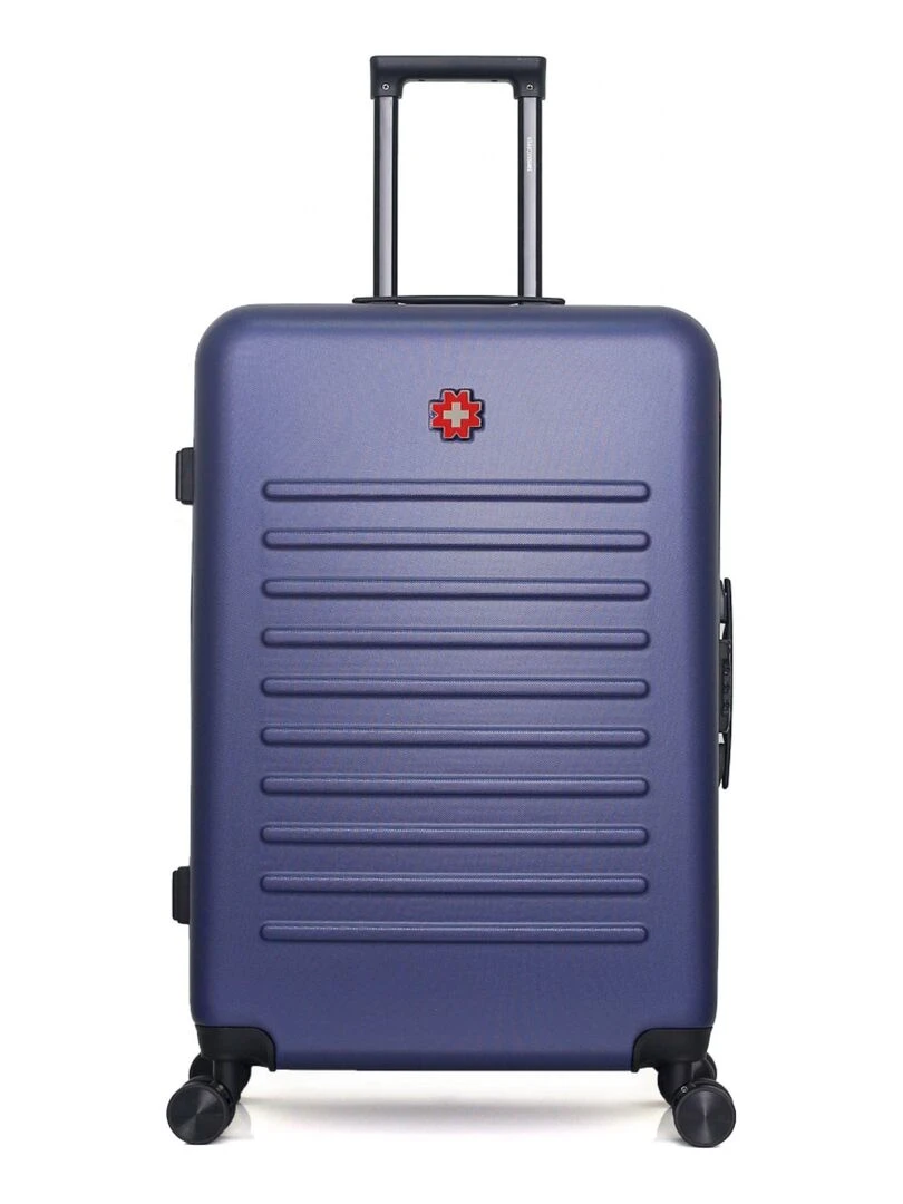 SWISS KOPPER VALISE GRAND FORMAT ABS WIL 4 ROUES 75 CM Bleu marine