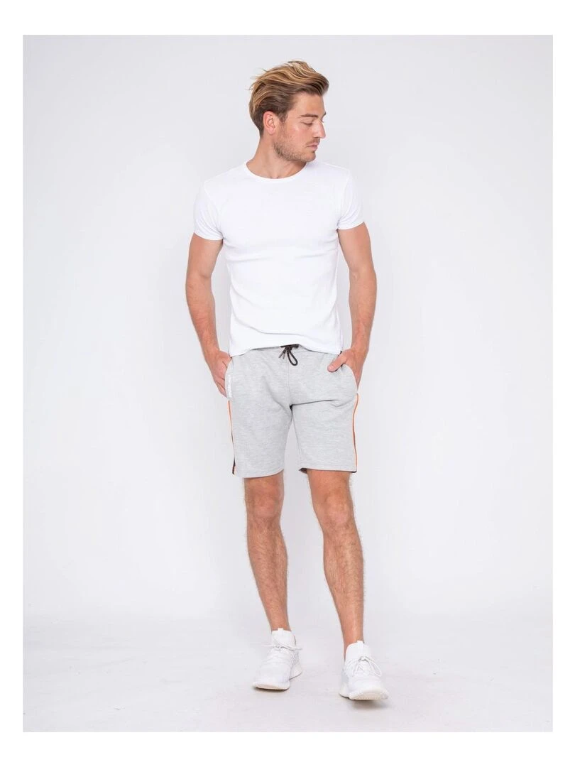 Bermuda molleton BALIROS   Gris clair