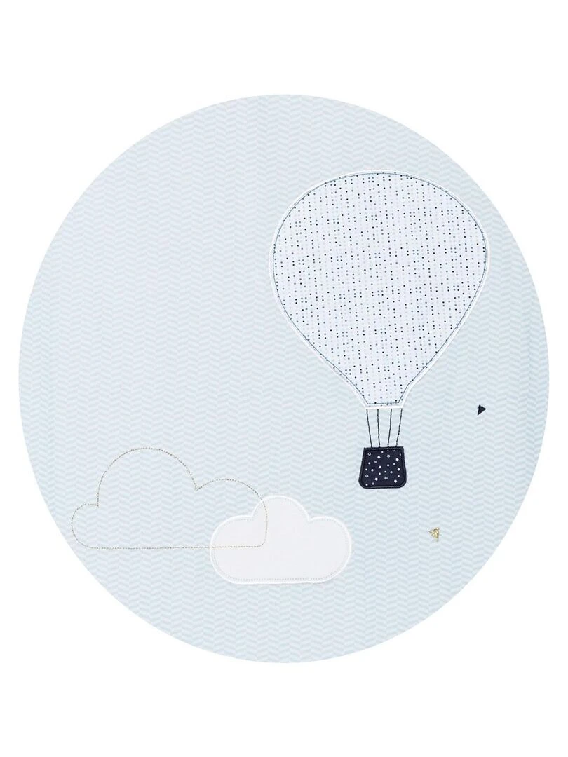 Rideau voilage 105x80 cm en coton bleu   SAUTHON   Bleu