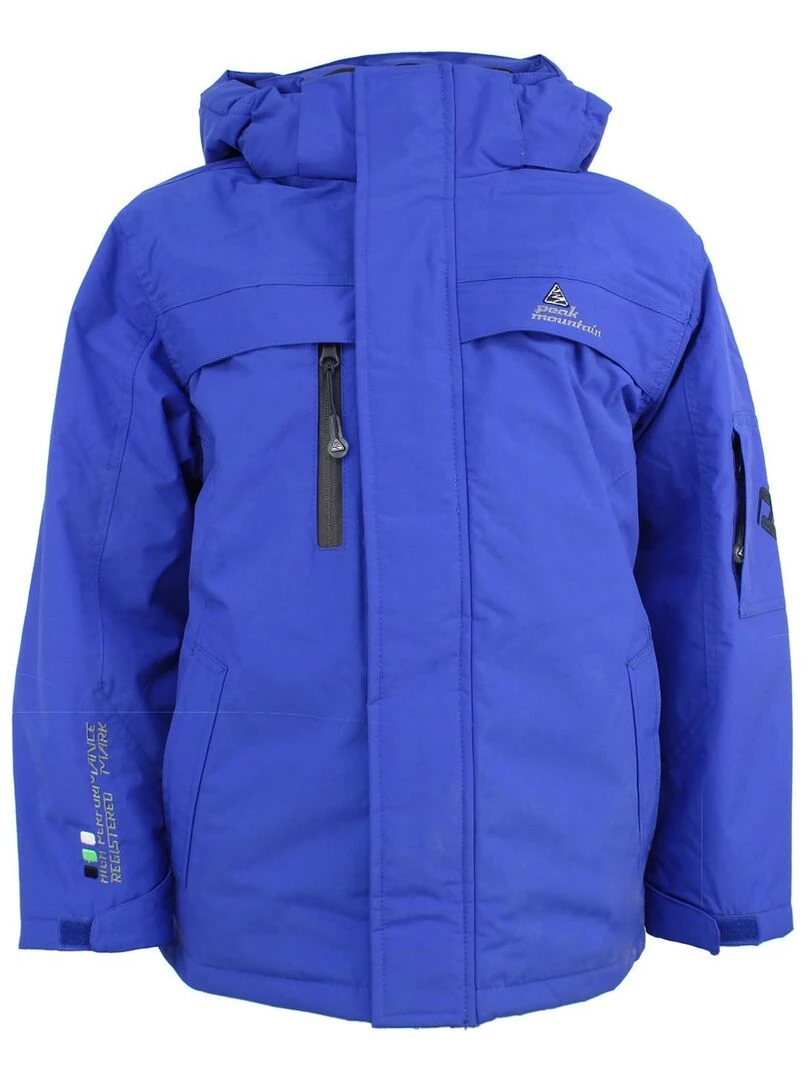 Parka de ski garçon ECADIK PEAK MOUNTAIN Bleu