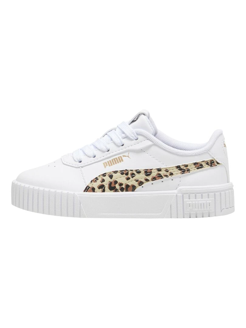 Basket à Lacets Enfant Puma Carina 2.0 Animal Update P.S Blanc