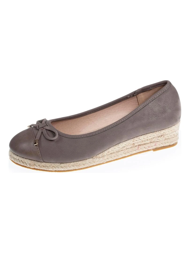 Ballerines Femme talon compensé Taupe Taupe