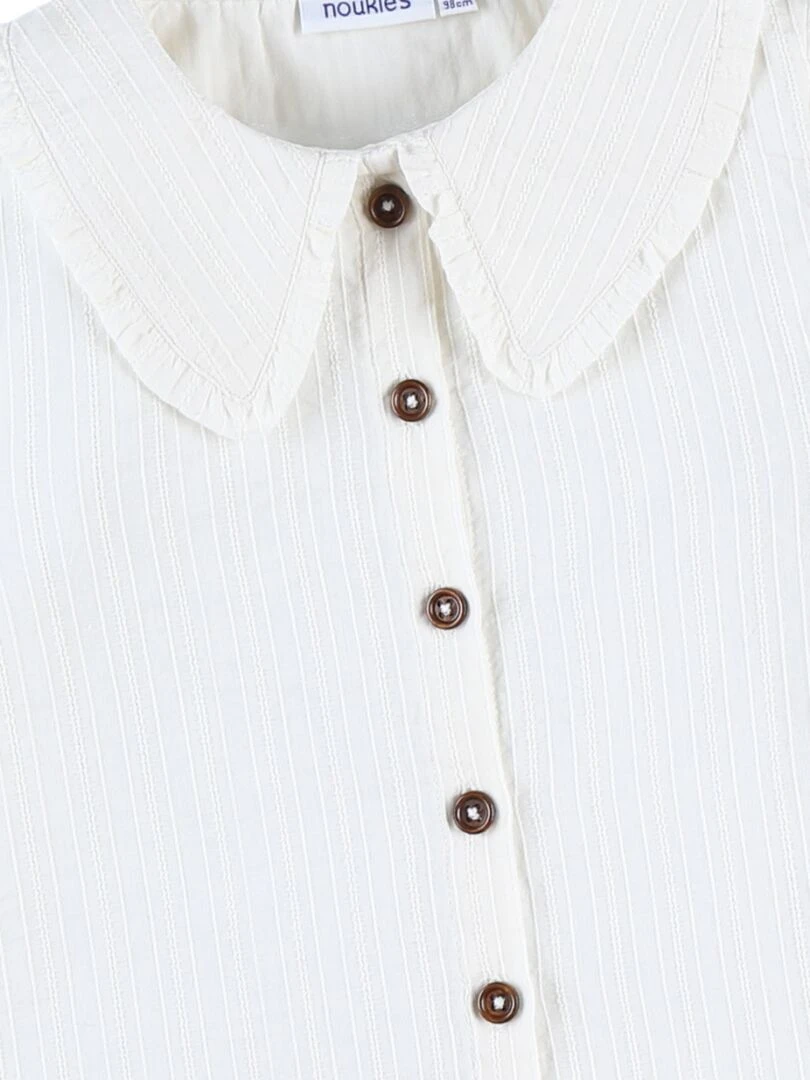 Blouse en popeline ajourée    Noukie's   Blanc