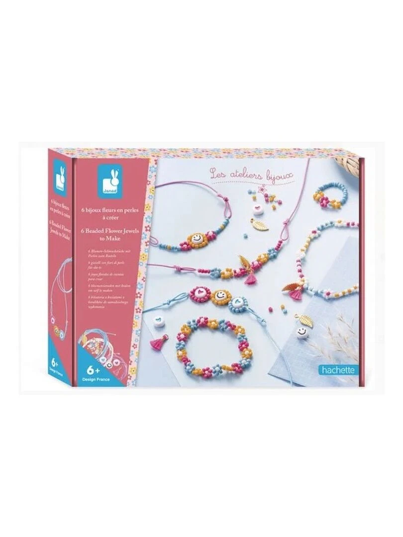 6 bijoux fleurs en perles a creer N/A