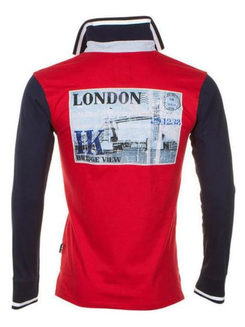 Polo manches longues garçon ECREOR HARRY KAYN Rouge
