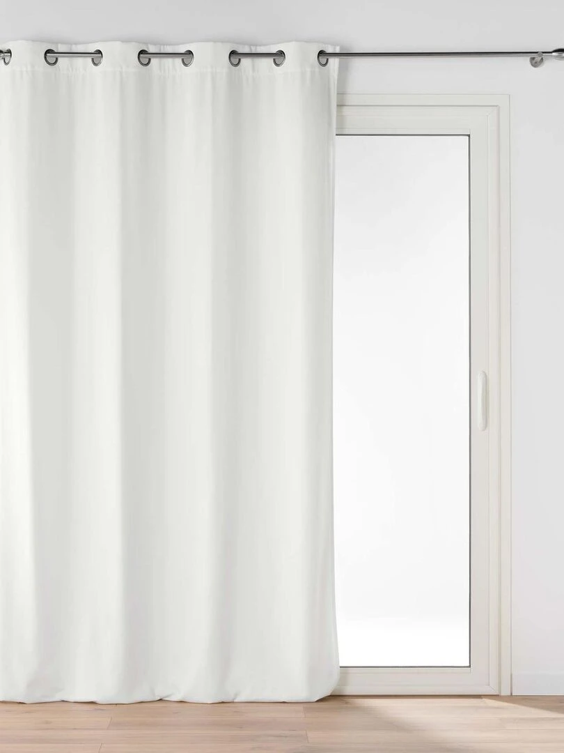 Rideau tamisant en velours uni Blanc