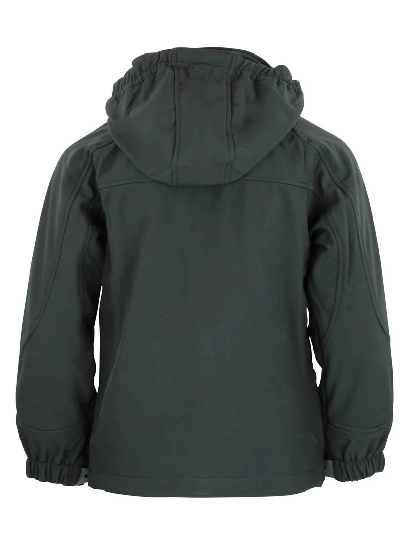 Blouson de ski garçon ECILO PEAK MOUNTAIN Noir Noir