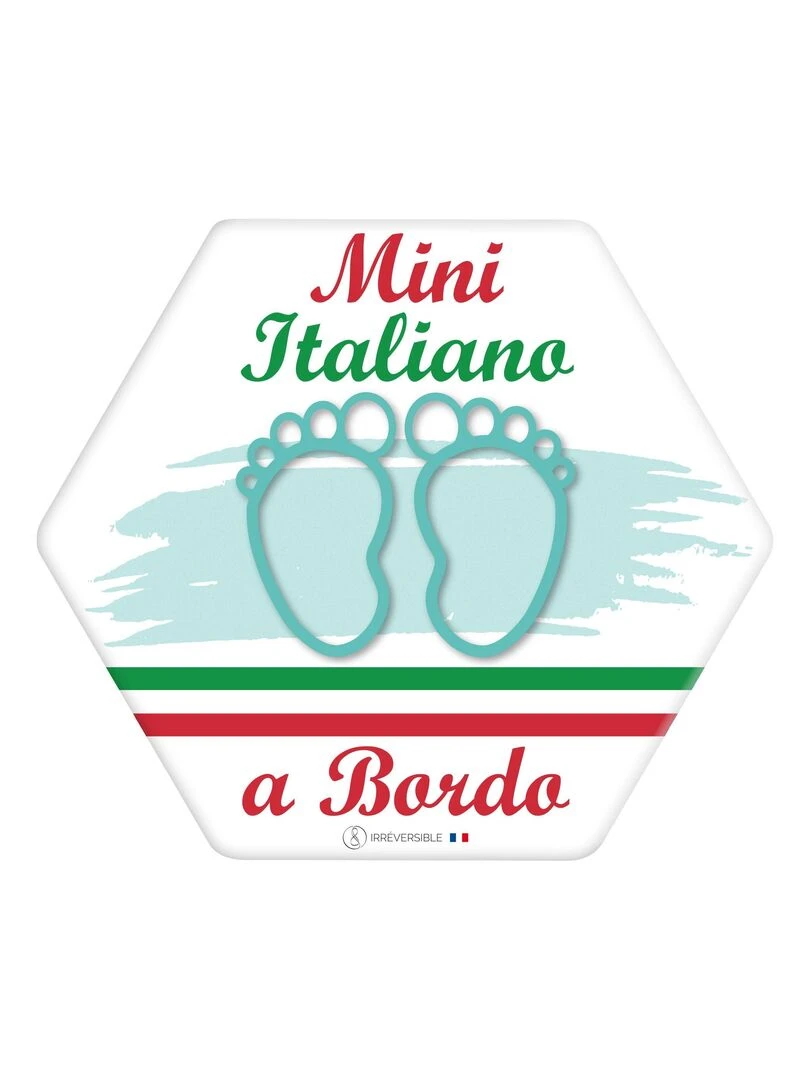 Adhésif bébé à bord Mini Italiano Bleu