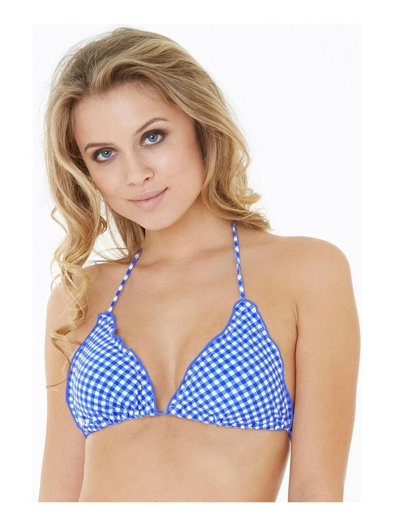 Haut de maillot triangle SAINT TROP Brigitte Bardot Bain Bleu