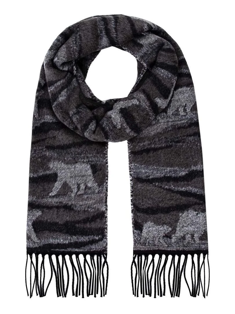 Echarpe Cashcryl Grizzli   Fabriqué en France   Gris