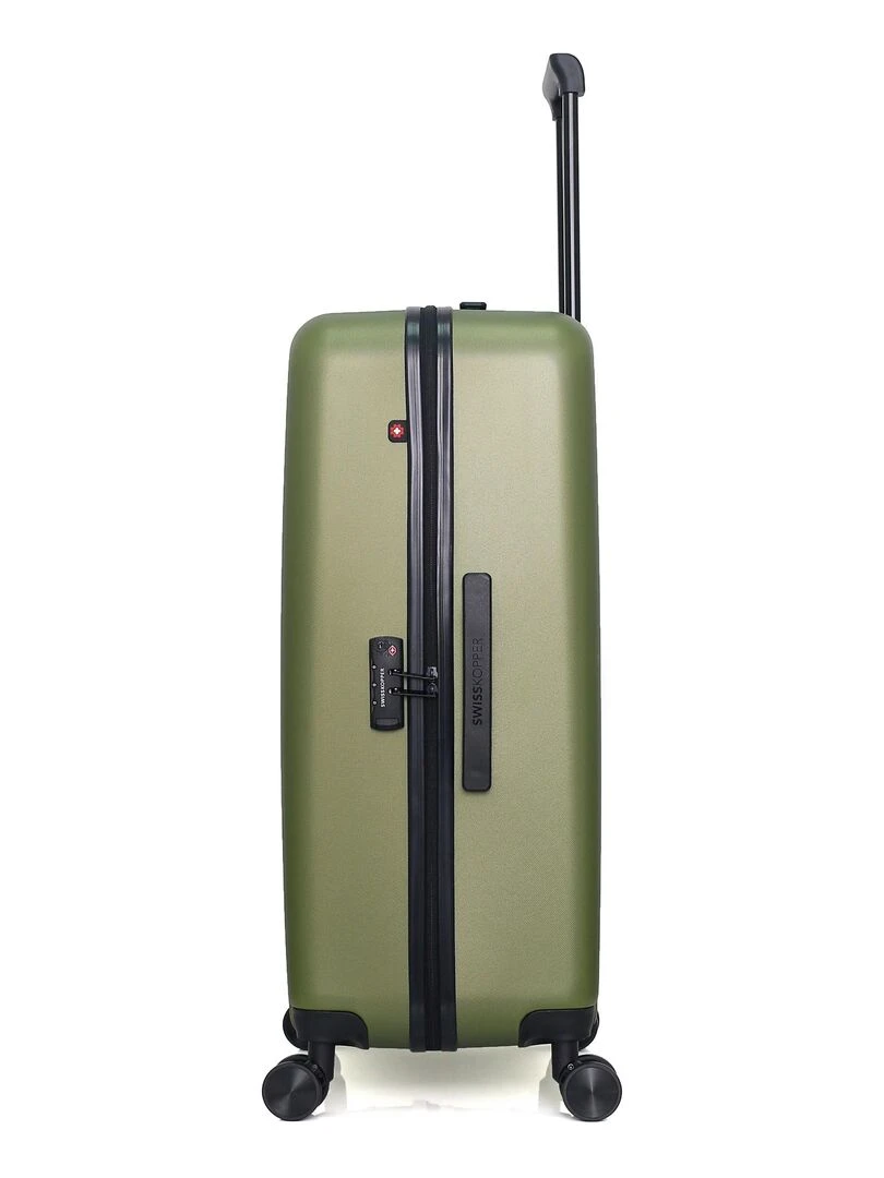 SWISS KOPPER   VALISE GRAND FORMAT ABS ZURICH 4 ROUES 75 CM   Vert kaki