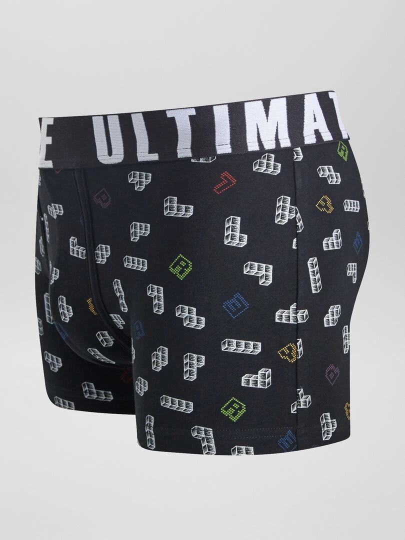 Lot de 3 boxers fantaisie   Noir/vert
