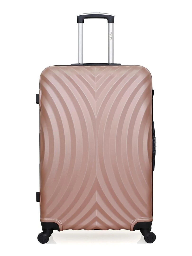 Lot de 4 Valises Rigides Grand Format  Taille Moyenne  Cabine et Cabine XXS LAGOS M   Rose