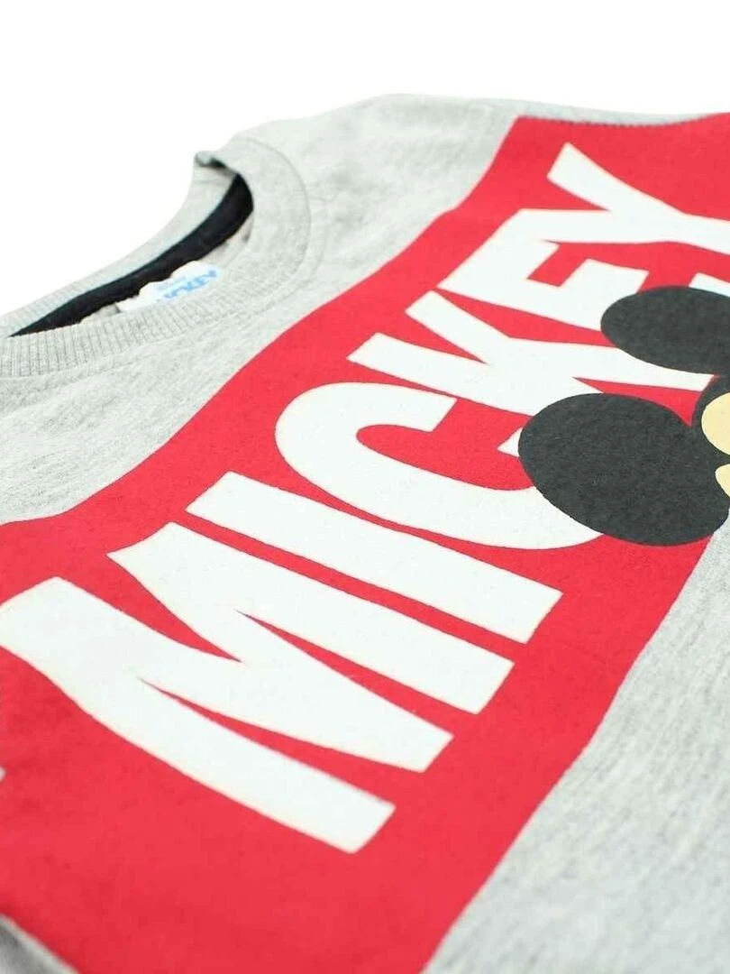 Disney   T shirt garçon imprimé Mickey en coton   Blanc