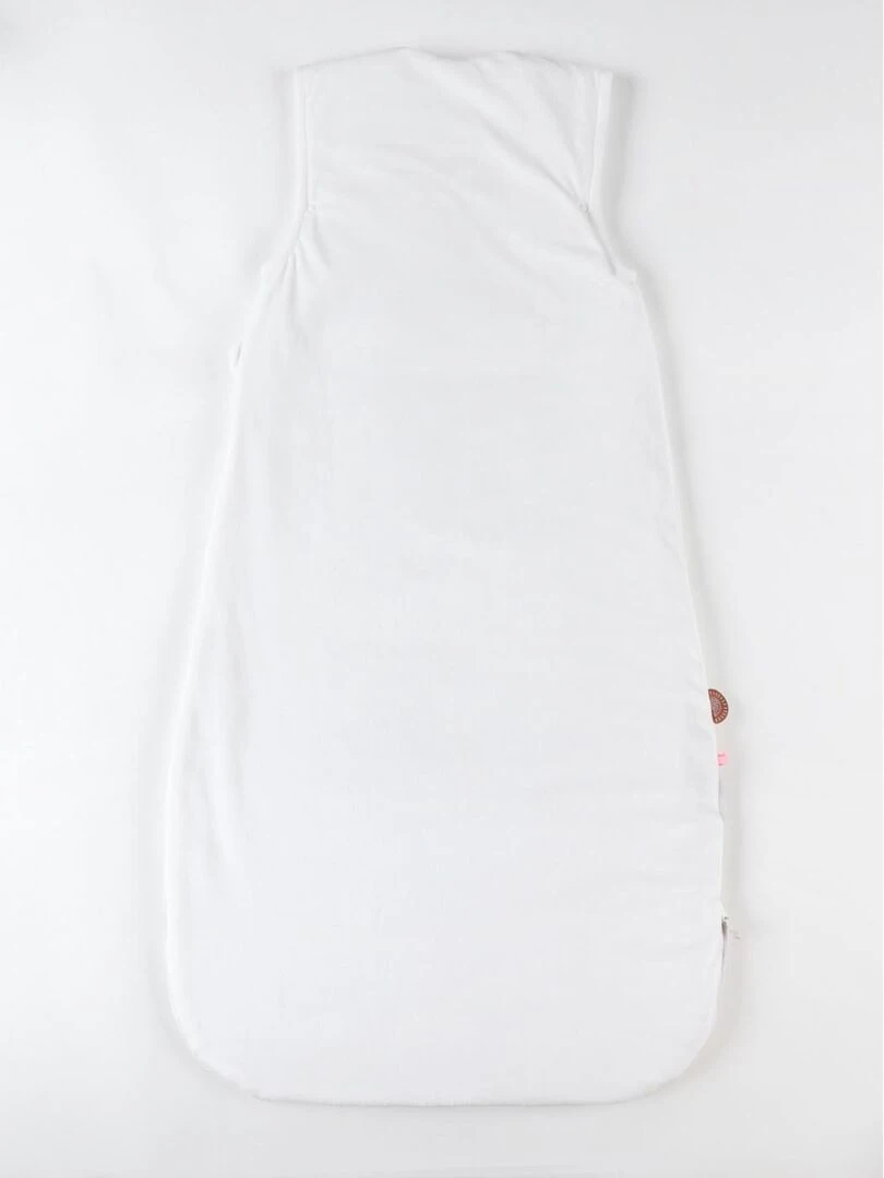 Gigoteuse 100 cm Babou en Veloudoux  écru/gris clair   Blanc