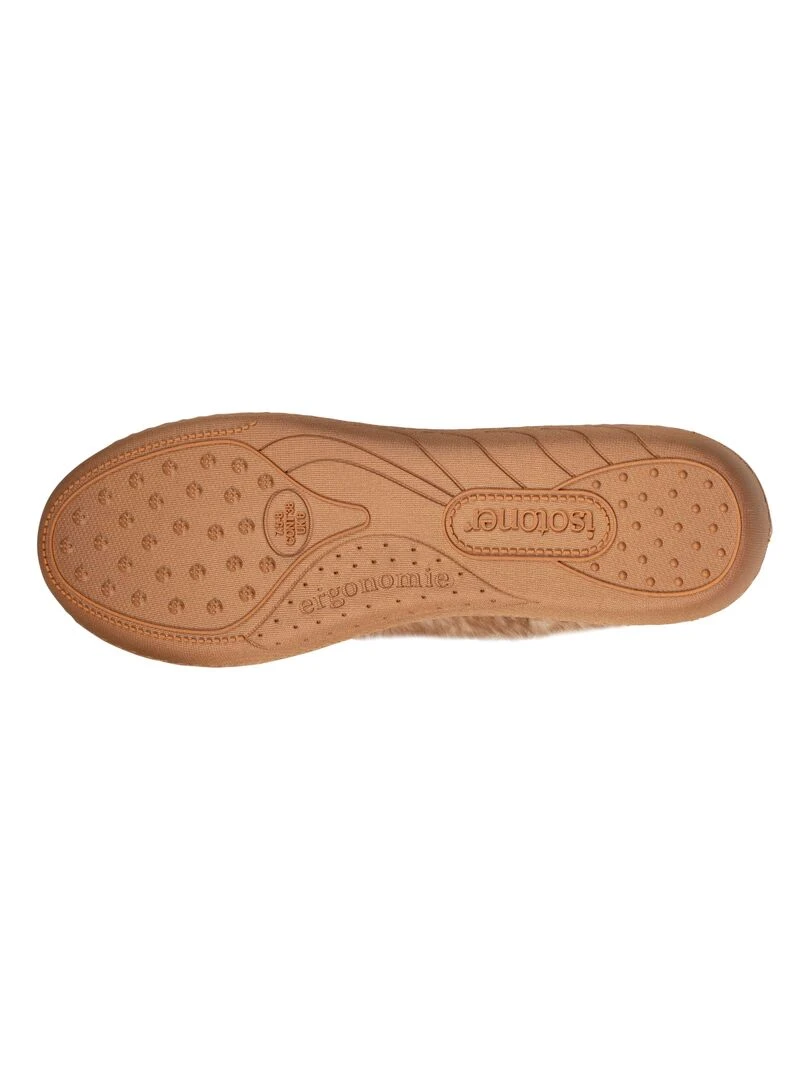Chaussons ballerines recyclées Femme Camel   Marron