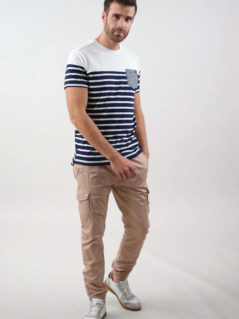 T shirt lifesyle en coton pour homme 'Deeluxe' Blanc
