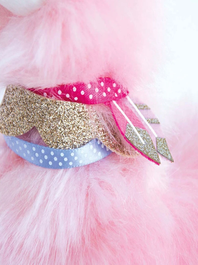 Peluche Lama rose Girls & Glitter (20 cm)   Rose