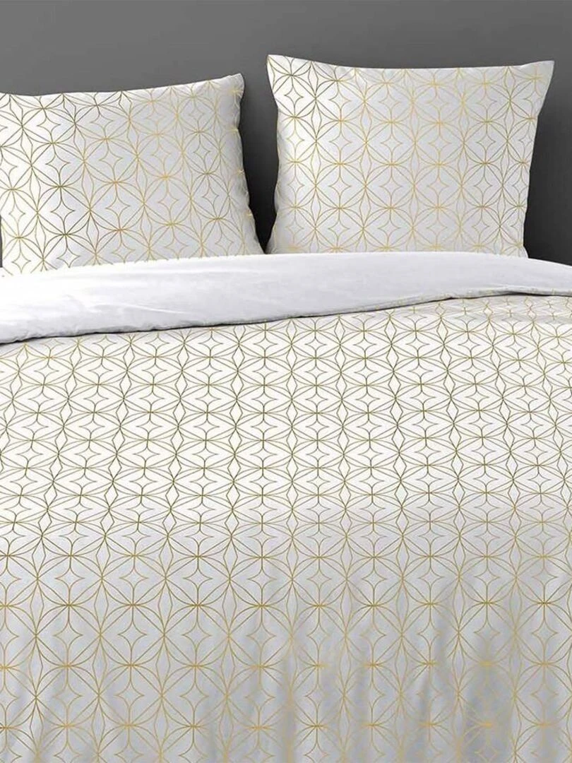 Housse de couette 240x220 + 2 taies Orline microfibre   Blanc