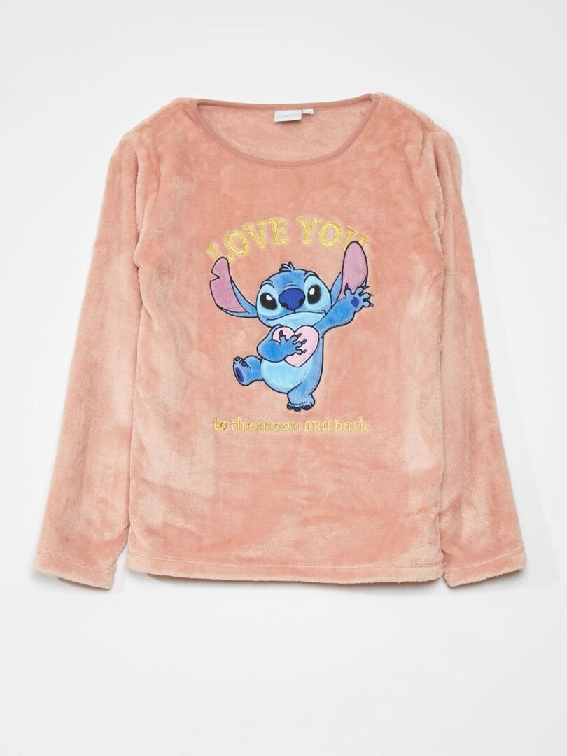 Ensemble pyjama t shirt + pantalon 'Stitch'   2 pièces   Rose