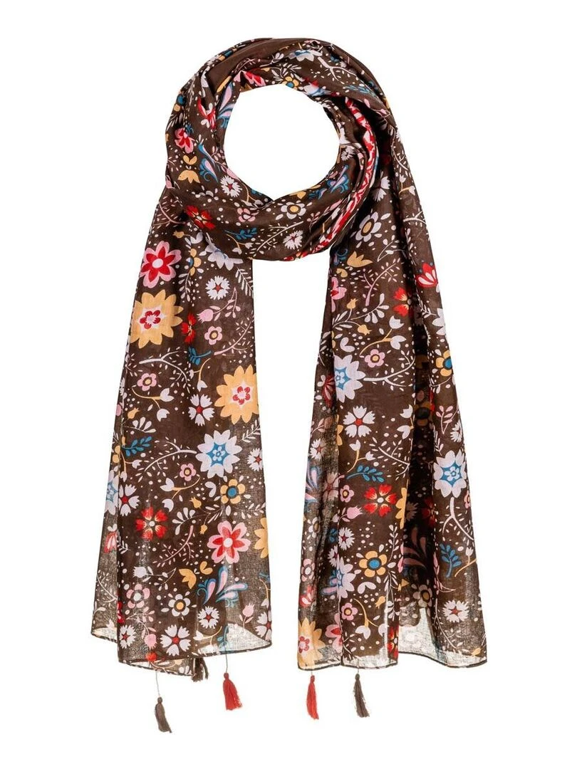 Foulard Peace Marron