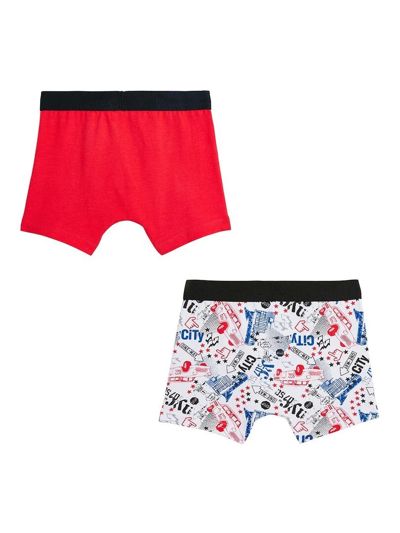 Lot de 2 boxers garçon City New York Multicolore
