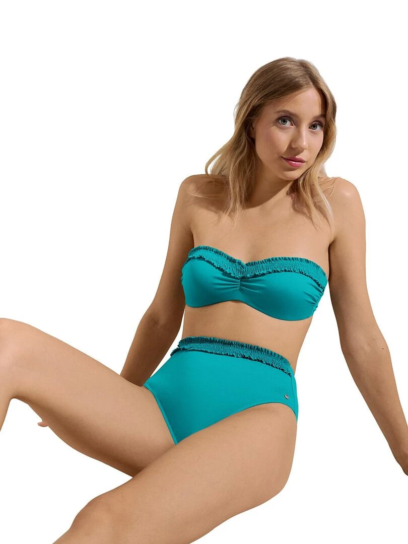 Bas maillot slip de bain échancré taille haute Las Vegas   Vert