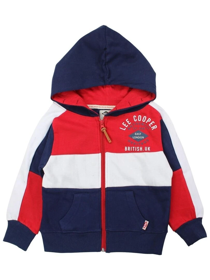 Lee Cooper Veste garçon imprimé logo en coton Rouge