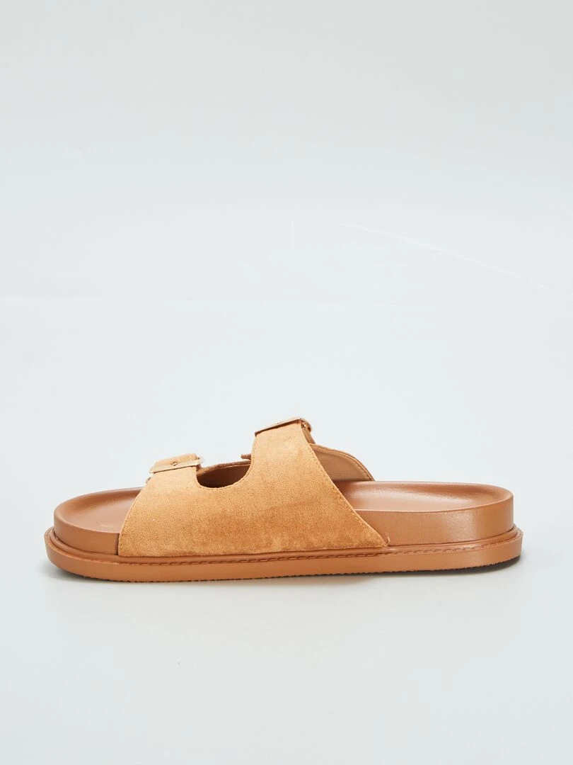 Sandales à double brides   Marron